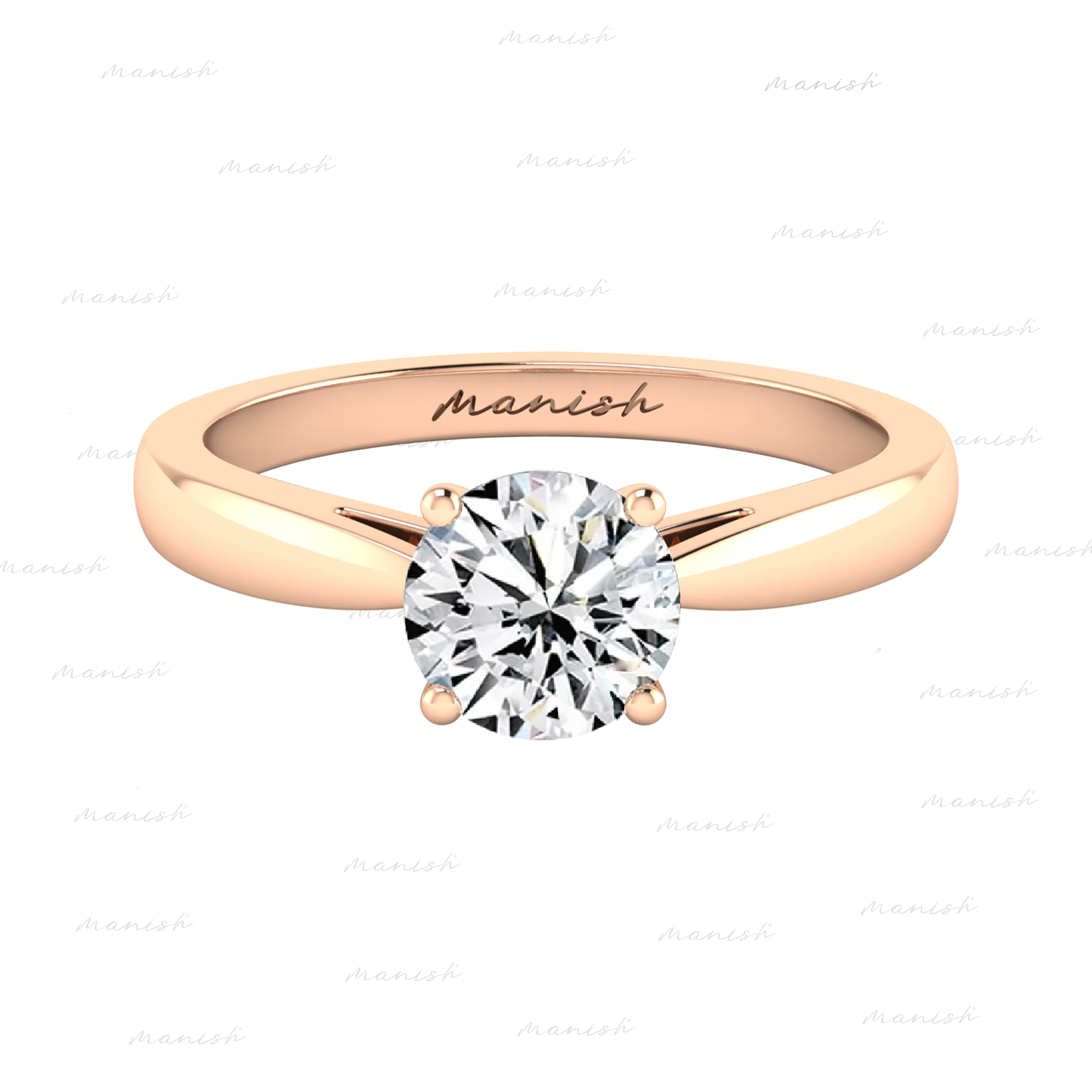 1 Carat Round Lab Grown Diamond Ring