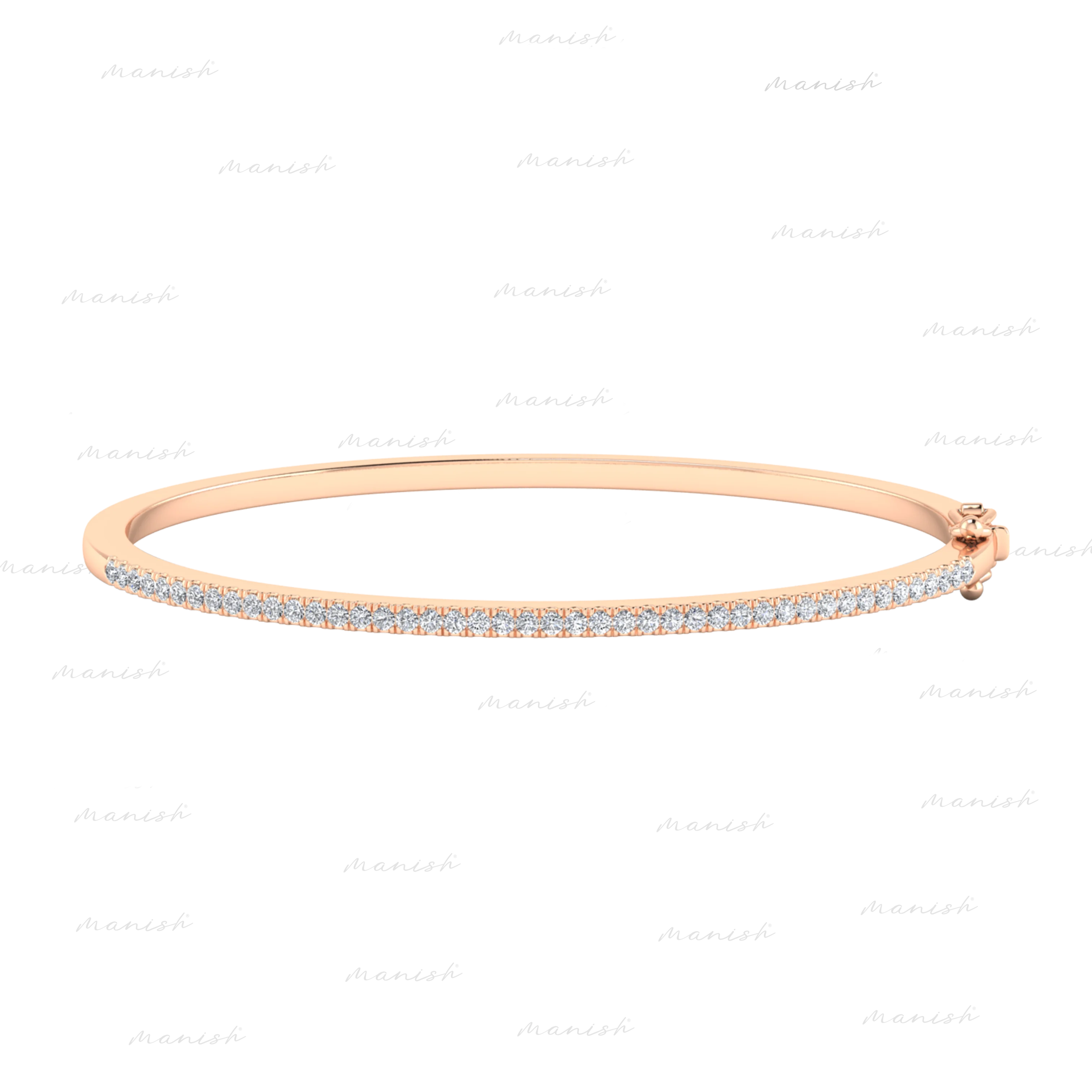 Round Diamond Bangle